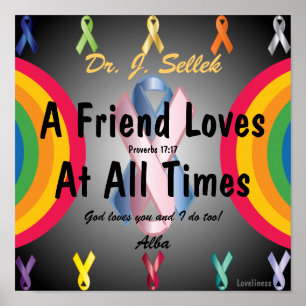 Love Honours Friendship Poster-Customize Poster