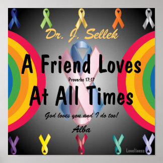 Love Honours Friendship Poster-Customize Poster