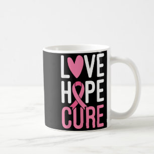 Love Hope Cure Breast Cancer Warrior Pink Ribbon S Coffee Mug