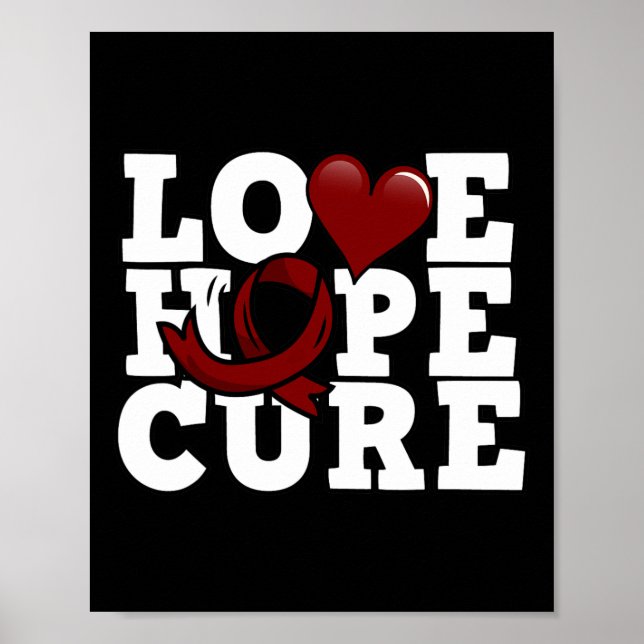 Love Hope Cure - Sickle Cell Awareness  Poster (Front)
