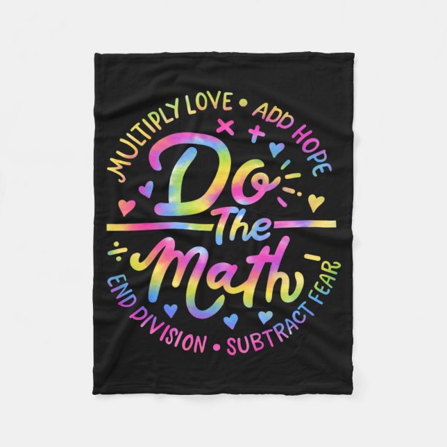 Love Hope Fear Do The Math Test Day Staar Testing  Fleece Blanket (Front)