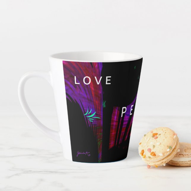 love hope peace Latte Mug (In Situ)