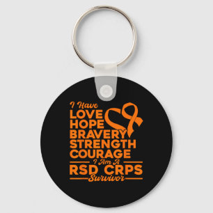 Love Hope Strength Courage Rsd Crps Awareness Keychain