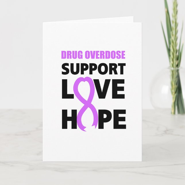 Love Hope Support Drug Overdose Awareness Card (Front)