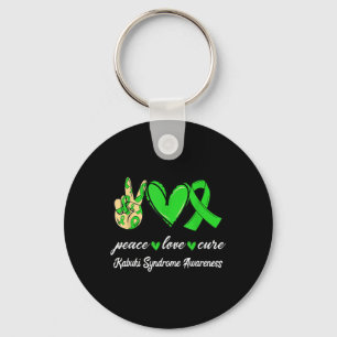 Love Hopie Greens Ribbon Kabuki Syndrome Awareness Keychain