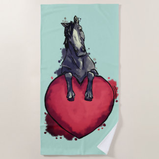 Love horses beach towel