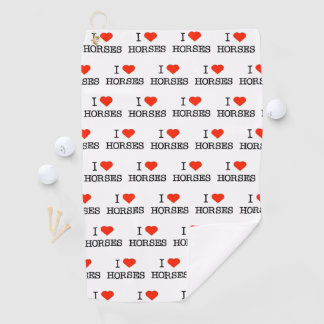 Love Horses Golf Towel