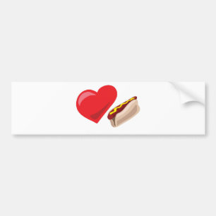 Love hot dogs!  Customizable: Bumper Sticker