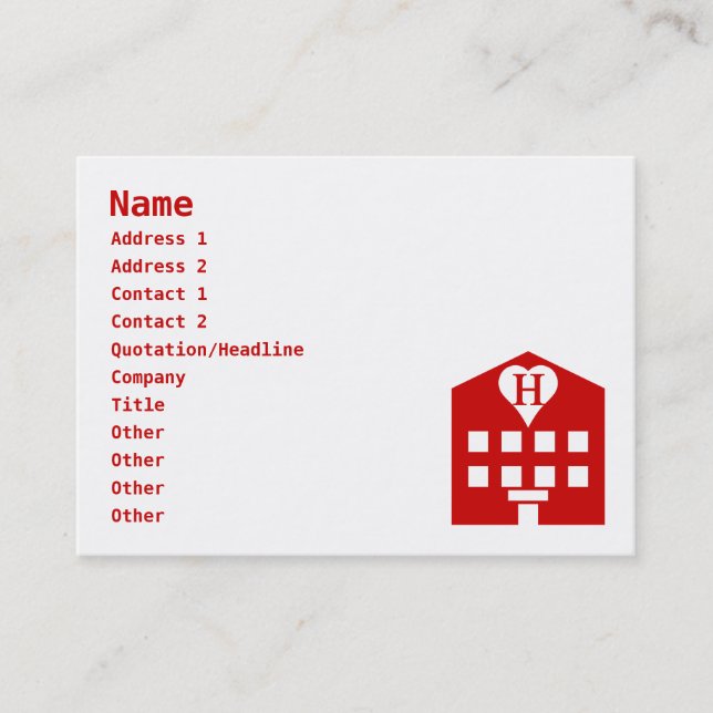 Love Hotel Japanese Emoji Business Card (Front)