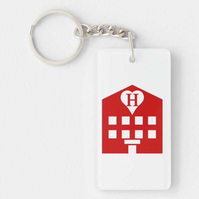 Love Hotel Japanese Emoji Keychain (Front)