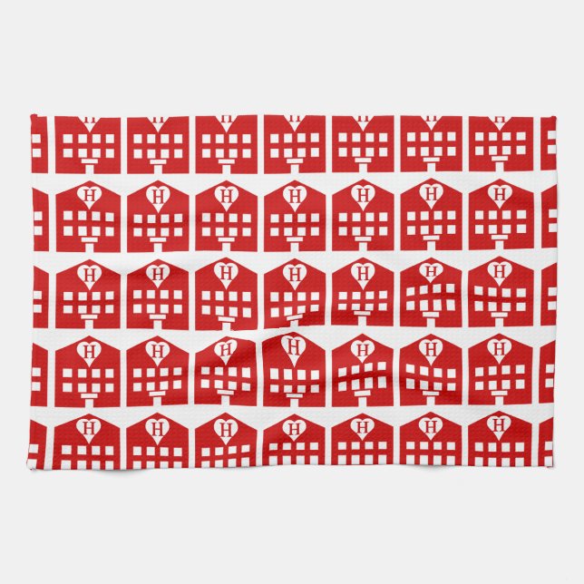 Love Hotel Japanese Emoji Kitchen Towel (Horizontal)