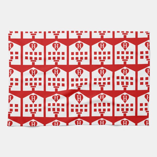 Love Hotel Japanese Emoji Kitchen Towel (Horizontal)