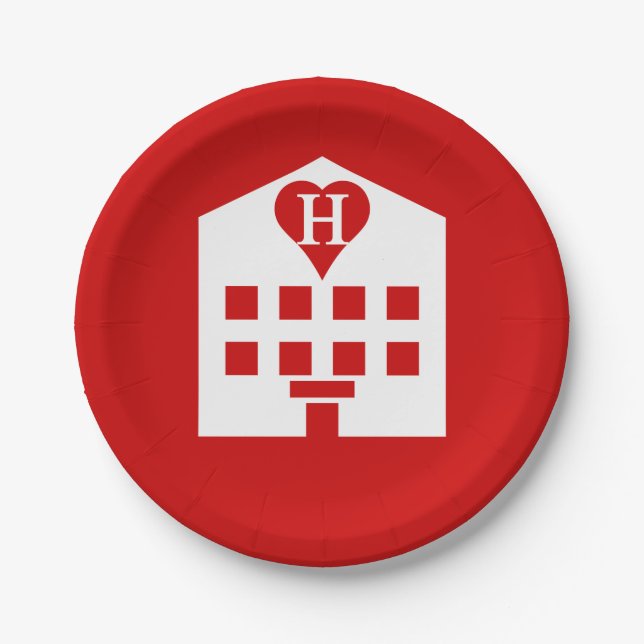 Love Hotel Japanese Emoji Paper Plate (Front)