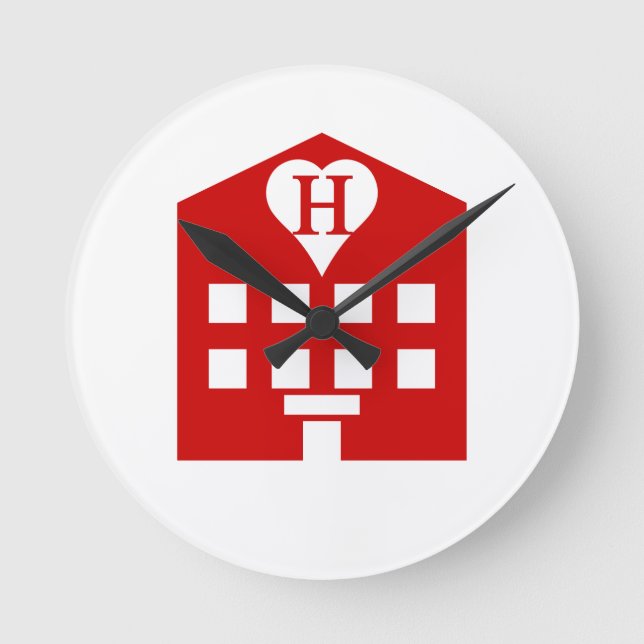 Love Hotel Japanese Emoji Round Clock (Front)