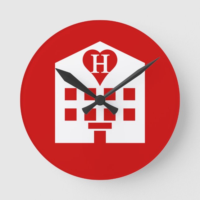 Love Hotel Japanese Emoji Round Clock (Front)