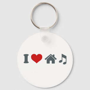 Love House Music Keychain