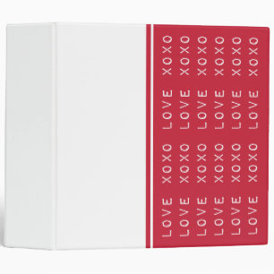 Love, Hugs and Kisses Binder (2 inch), Red