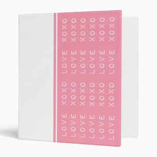 Love, Hugs and Kisses Binder, Pink Binder
