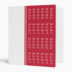 Love, Hugs and Kisses Binder, Red Binder