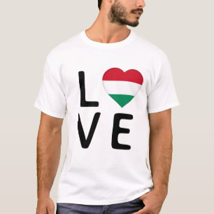 Love - Hungary Flag T-Shirt