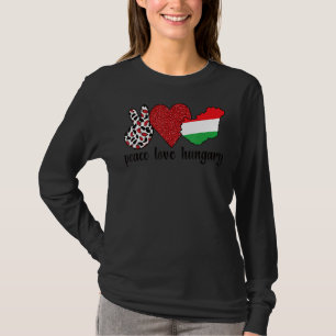 Love Hungary Proud Hungarian Flag Hungarian Roots T-Shirt