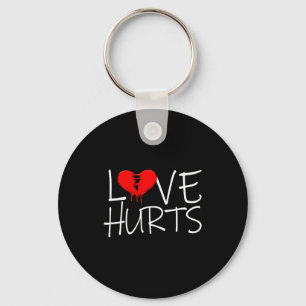 Love Hurts Broken Heart Divorce Breakup Heartbroke Keychain
