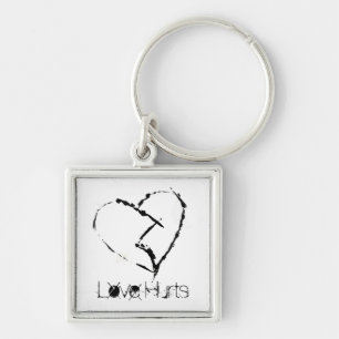 Love Hurts-Broken Heart Keychain