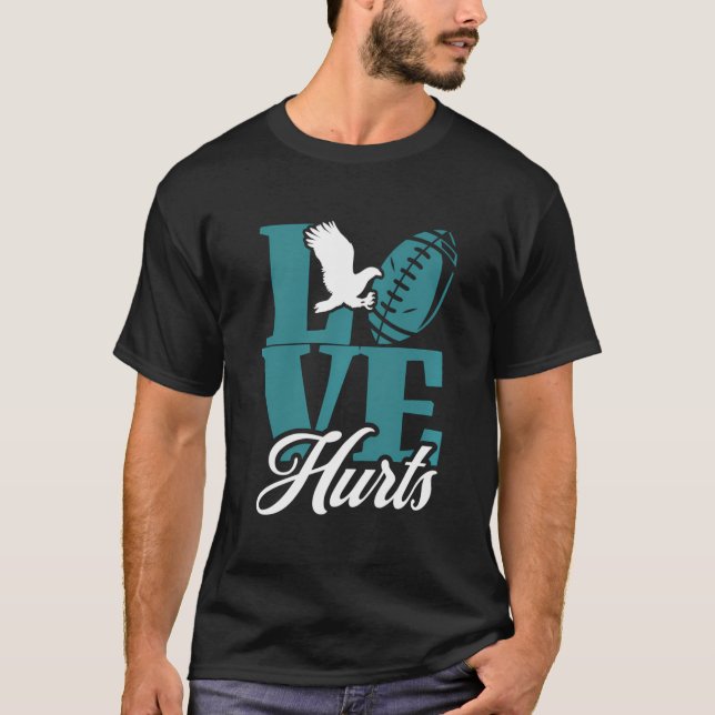 Love Hurts Eagles Retro T-Shirt (Front)