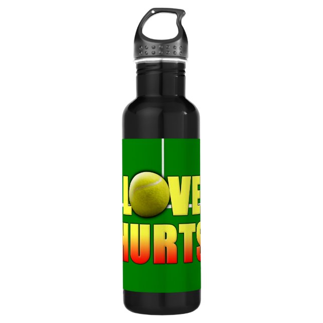 Love Hurts, Funny Tennis 710 Ml Water Bottle (Front)