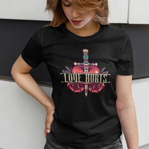 Love Hurts Heart and Dagger T-Shirt