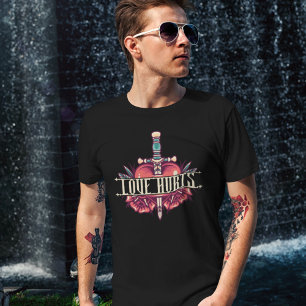 Love Hurts Heart and Dagger T-Shirt
