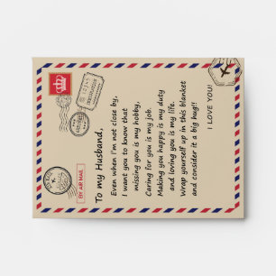 Love Husband Letter To My Husband I Love You Envelope
