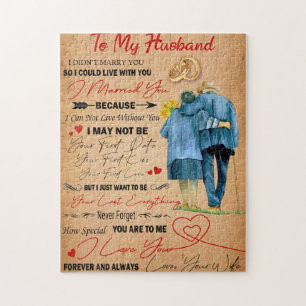 Love Husband Letter To My Husband I Love You Jigsaw Puzzle