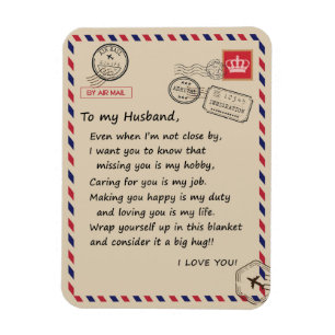 Love Husband   Letter To My Husband I Love You Magnet