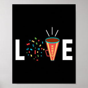 Love I Cheerleading Cheerleader Girl Gymnastics Ac Poster