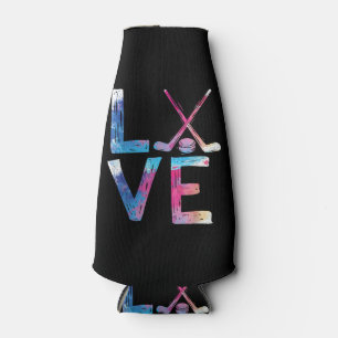 Love Ice Hockey Girls Hockey Gifts Womens Ice Hock Bottle Cooler