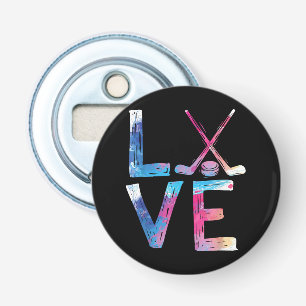 Love Ice Hockey Girls Hockey Gifts Womens Ice Hock Bottle Opener