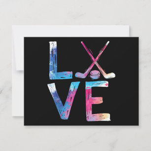 Love Ice Hockey Girls Hockey Gifts Womens Ice Hock Holiday Card