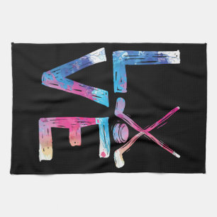 Love Ice Hockey Girls Hockey Gifts Womens Ice Hock Kitchen Towel
