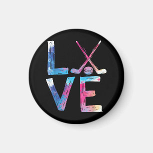 Love Ice Hockey Girls Hockey Gifts Womens Ice Hock Magnet