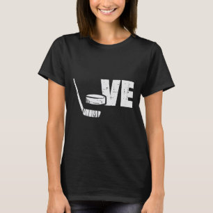 Love Ice Hockey Stick Puck Player Goalie Fans Men T-Shirt