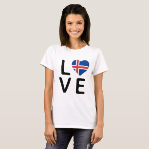 Love - Iceland Flag T-Shirt