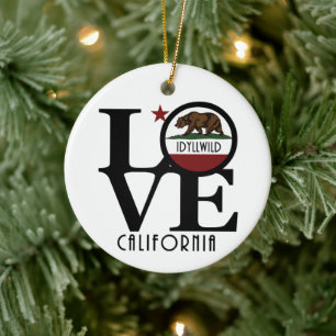 LOVE Idyllwild California Ceramic Ornament