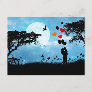 Love illustration postcard