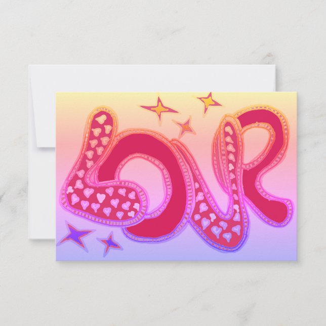 Love in 1960s style  card (Front)