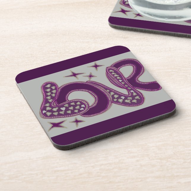 Love in 1960s style coaster (Left Side)