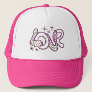 Love in 1960s style trucker hat