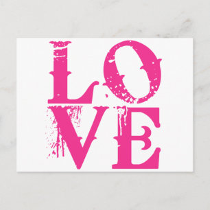 LOVE in a Cool Font Postcard