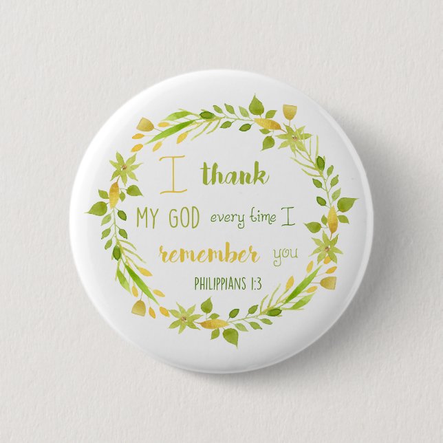 love in action romans 12:9 christian verse 2 inch round button (Front)