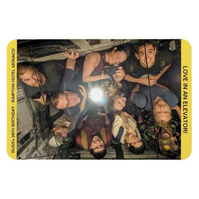 Love in an Elevator Russ's Birthday Magnet (Horizontal)